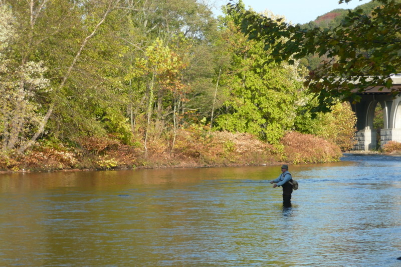 Fishing on the Naugatuck River Beacon Falls (Courtesy of NVCOG)