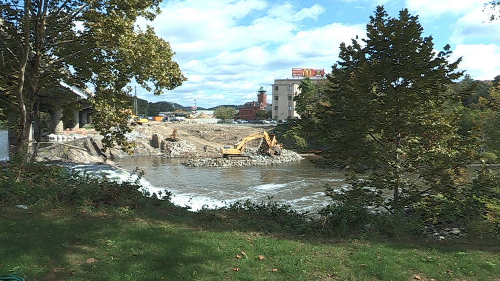 Tingue Dam Construction from Broad Street Park. (courtesy of Kevin Zak)